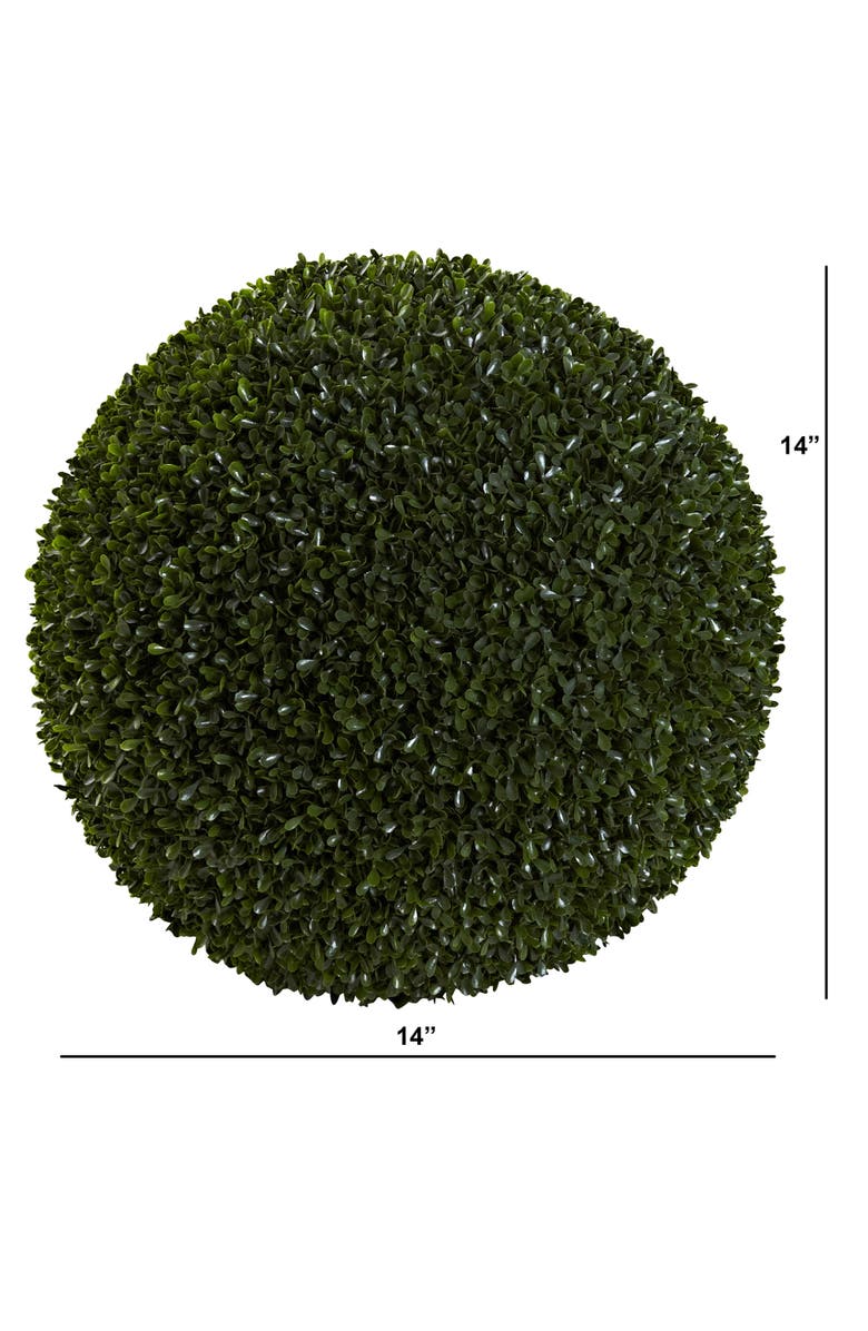 NEARLY NATURAL 14-in Boxwood Ball w/1202 Lvs, Alternate, color, Green
