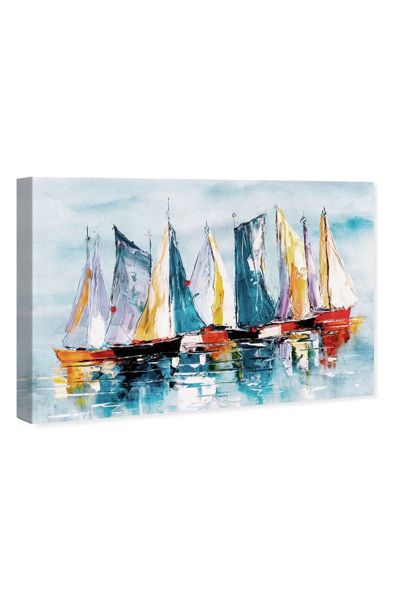 Wynwood Studio 'Beautiful Ships' Canvas Wall Art, Alternate, color, Blue