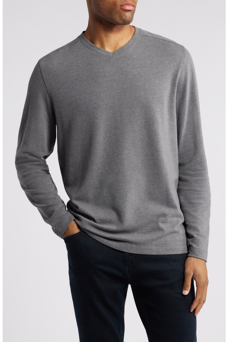 V-Neck T-Shirt, Main, color, GRAY