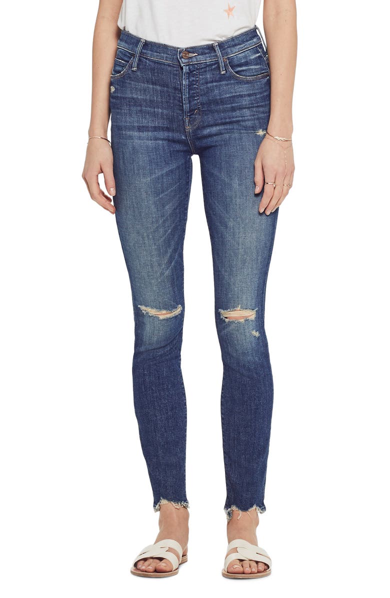 MOTHER The Stunner Chew High Waist Ankle Skinny Jeans, Main, color,