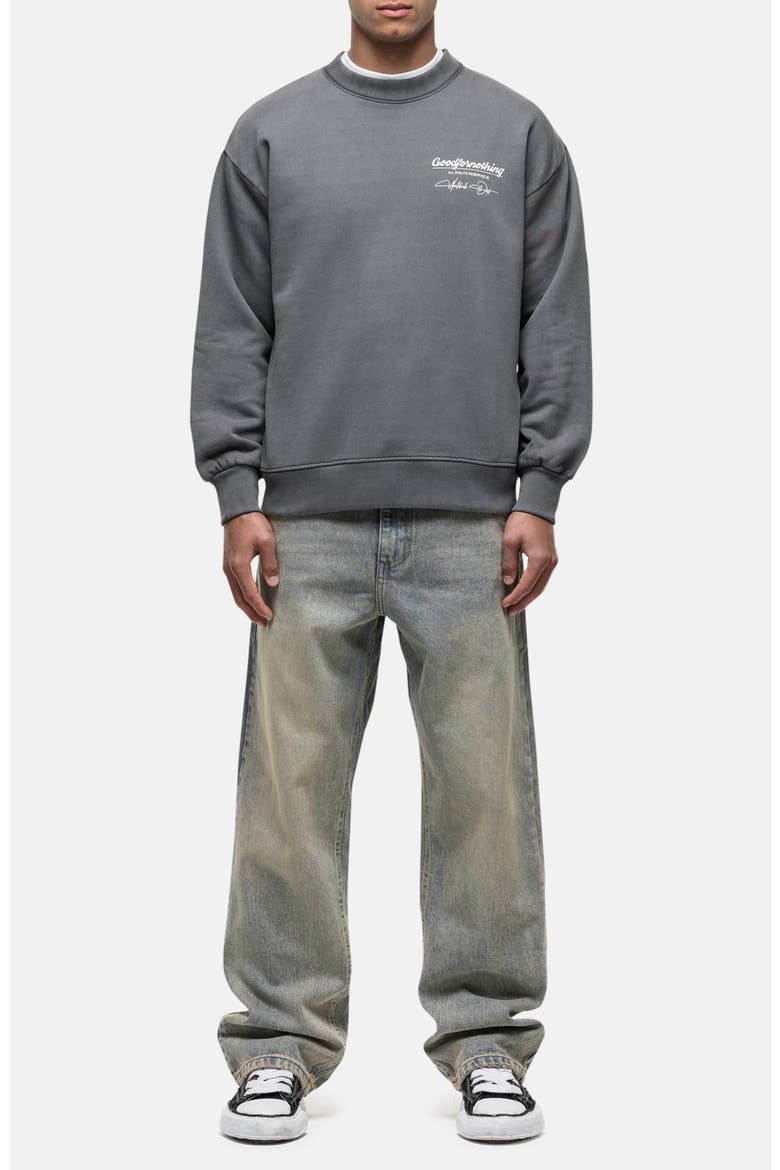 Washed Grey Cult Sweathsirt, Alternate, color, Grey