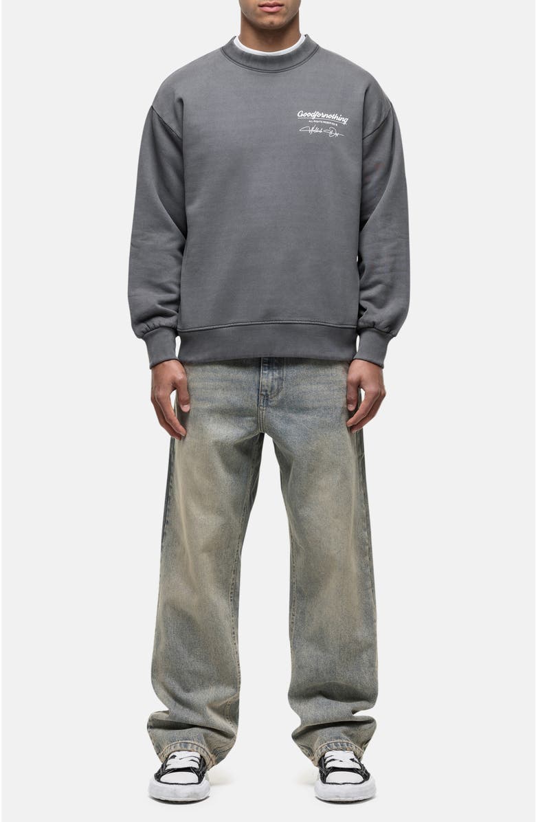 Good For Nothing Washed Grey Cult Sweathsirt, Alternate, color, Grey