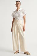 Exquise Mckenna Belted High Waisted Pleated Pants