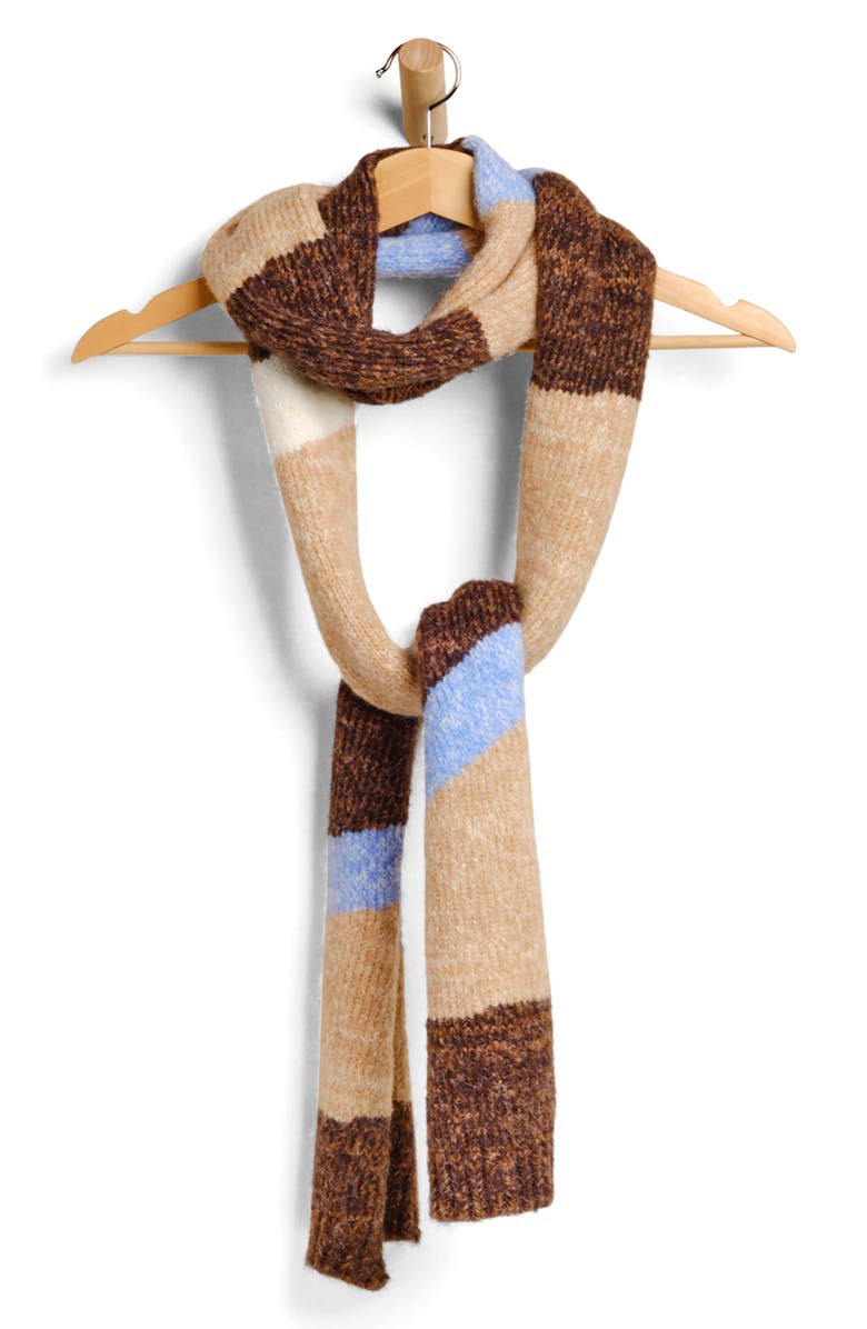 Free People Carina Swirl Colorblock Scarf, Alternate, color, Tan