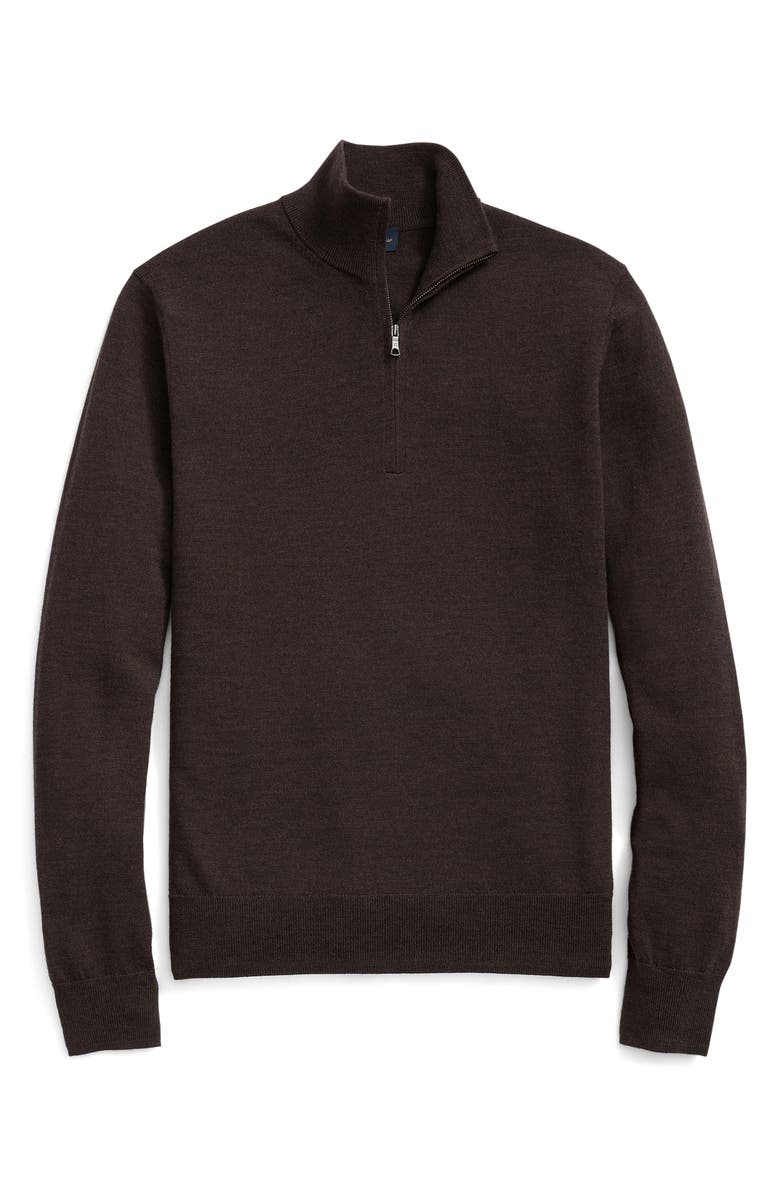 Brooks Brothers Merino Wool Half Zip Pullover, Alternate, color,