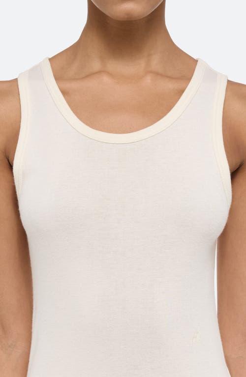 Helmut Lang Scoop Neck Tank Dress In Ivory