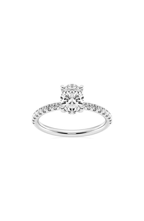 Oval Cut Lab Created Diamond Ring - 1.33ctw