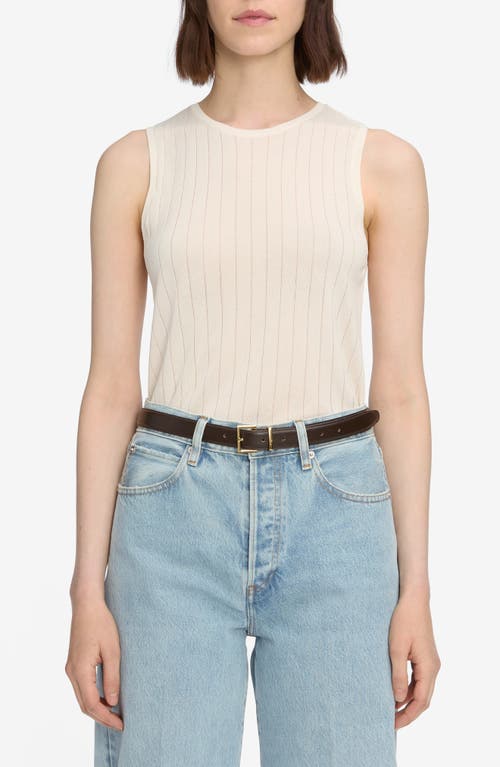 Frame The Ladder Knit Tank In White