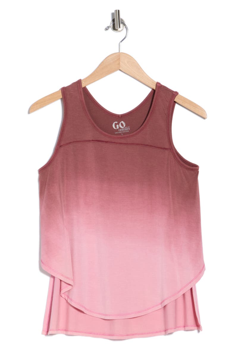 Rounded High-Low Tank, Alternate, color, RUST