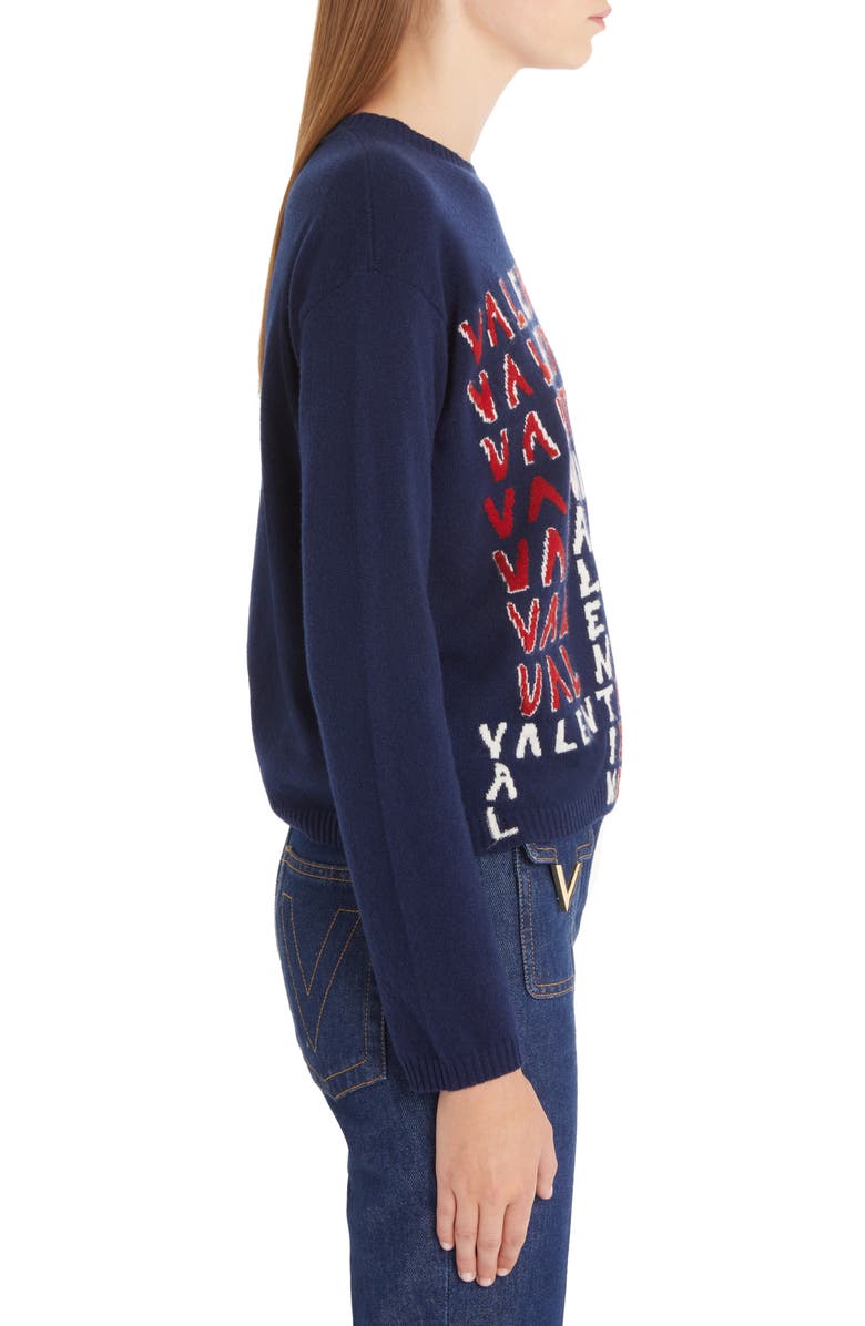 Valentino Puzzle Wool & Cashmere Sweater, Alternate, color, 