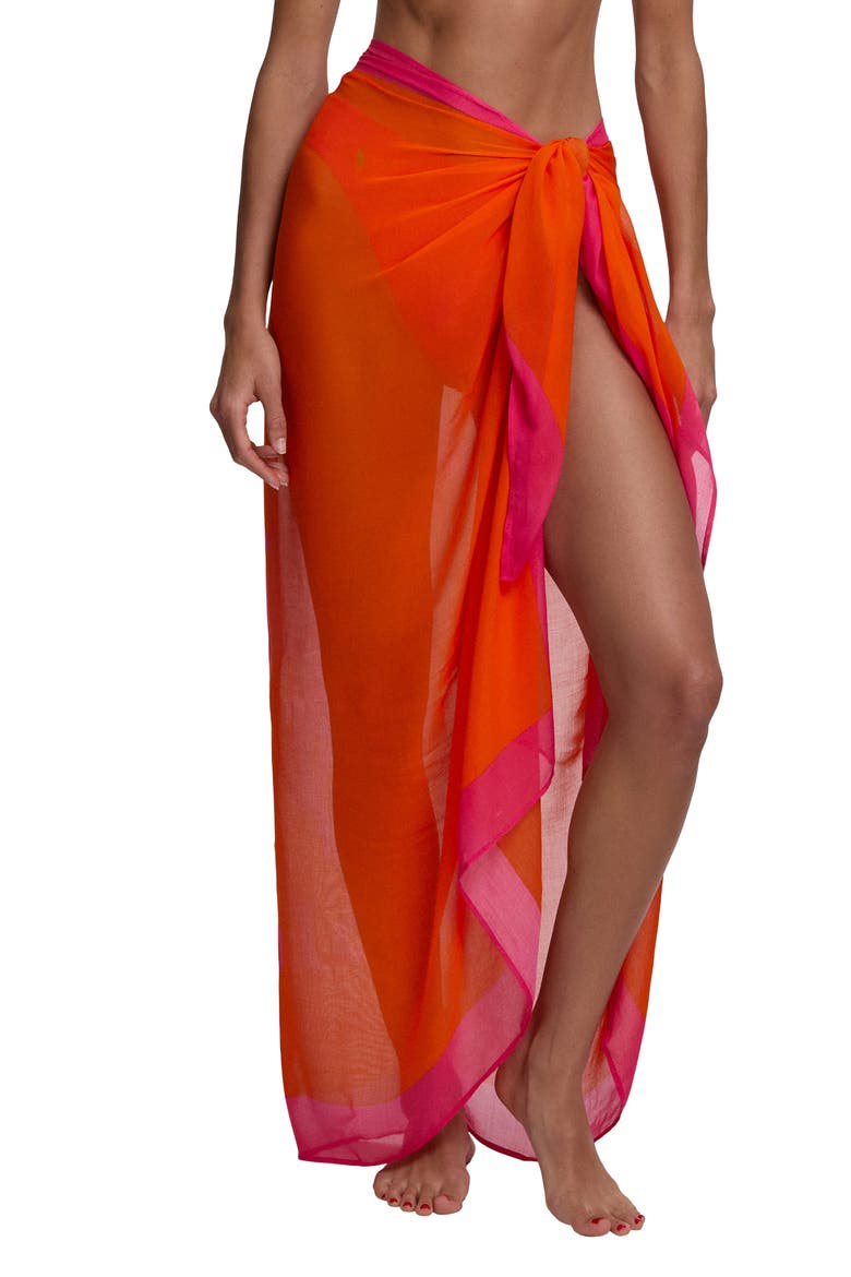 Pony Cover-Up Pareo, Main, color, SAILING ORANGE