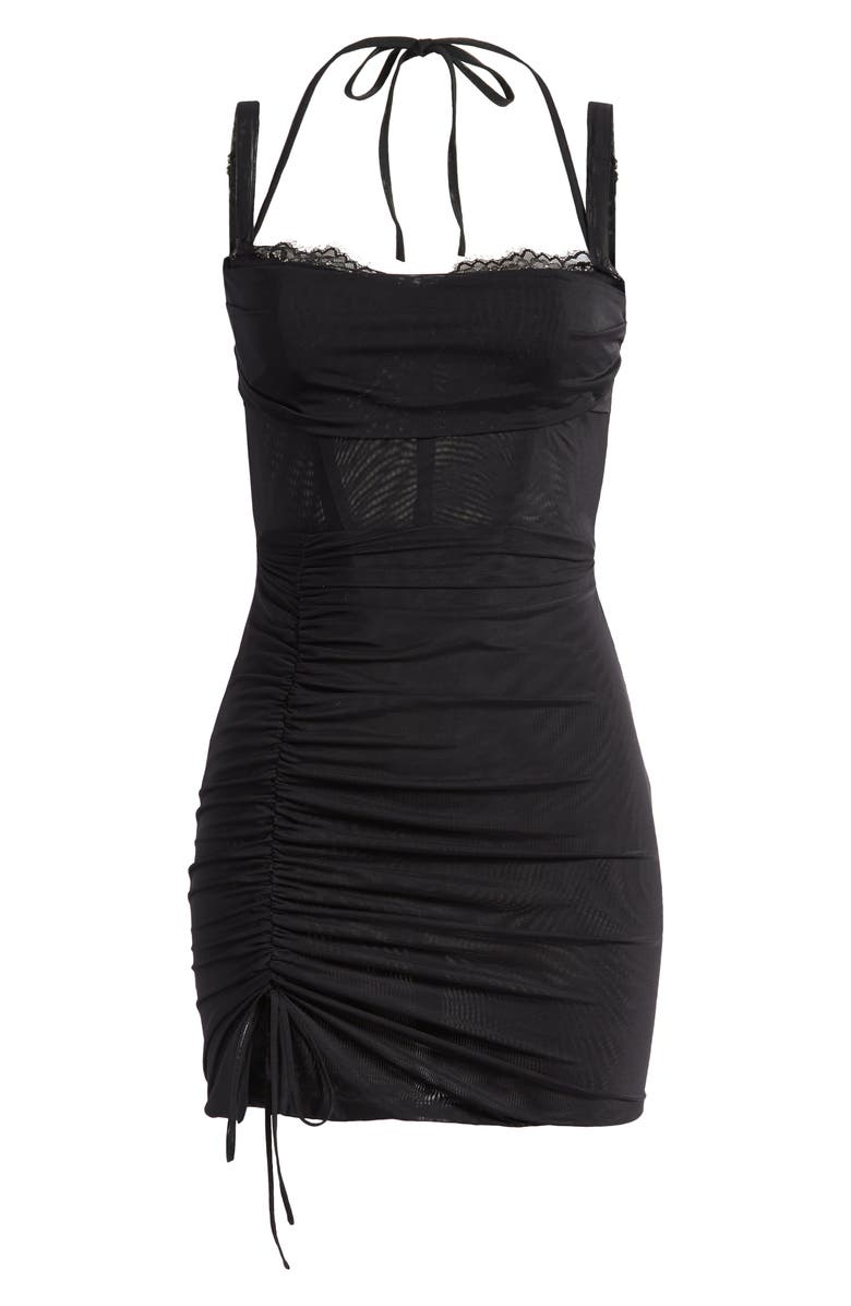 Mistress Rocks Fearless Ruched Minidress, Alternate, color, 