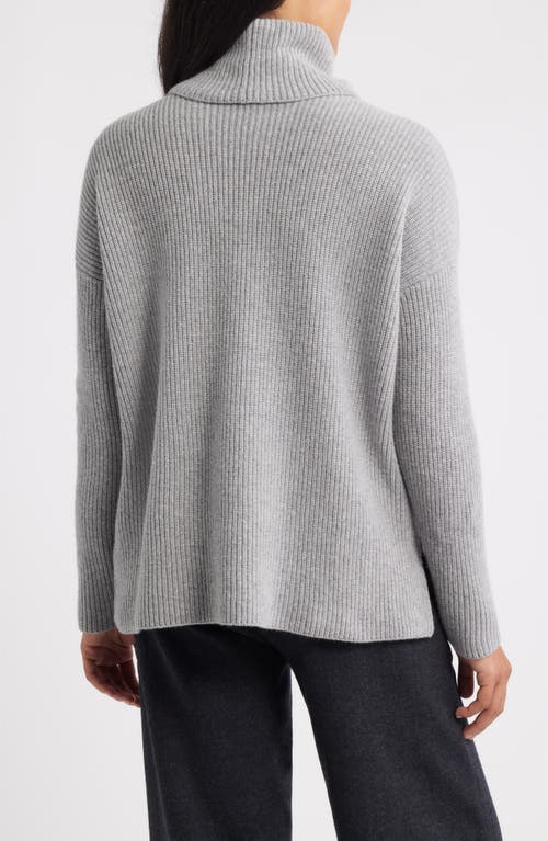 Eileen Fisher Rib Turtleneck Sweater In Gray