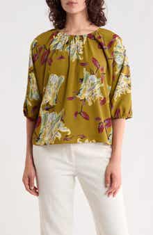 Printed Satin Top