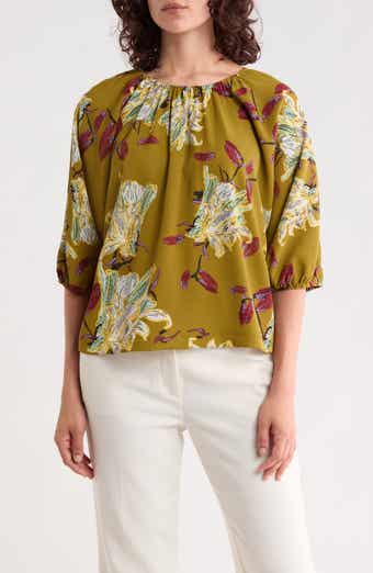 Printed Satin Top