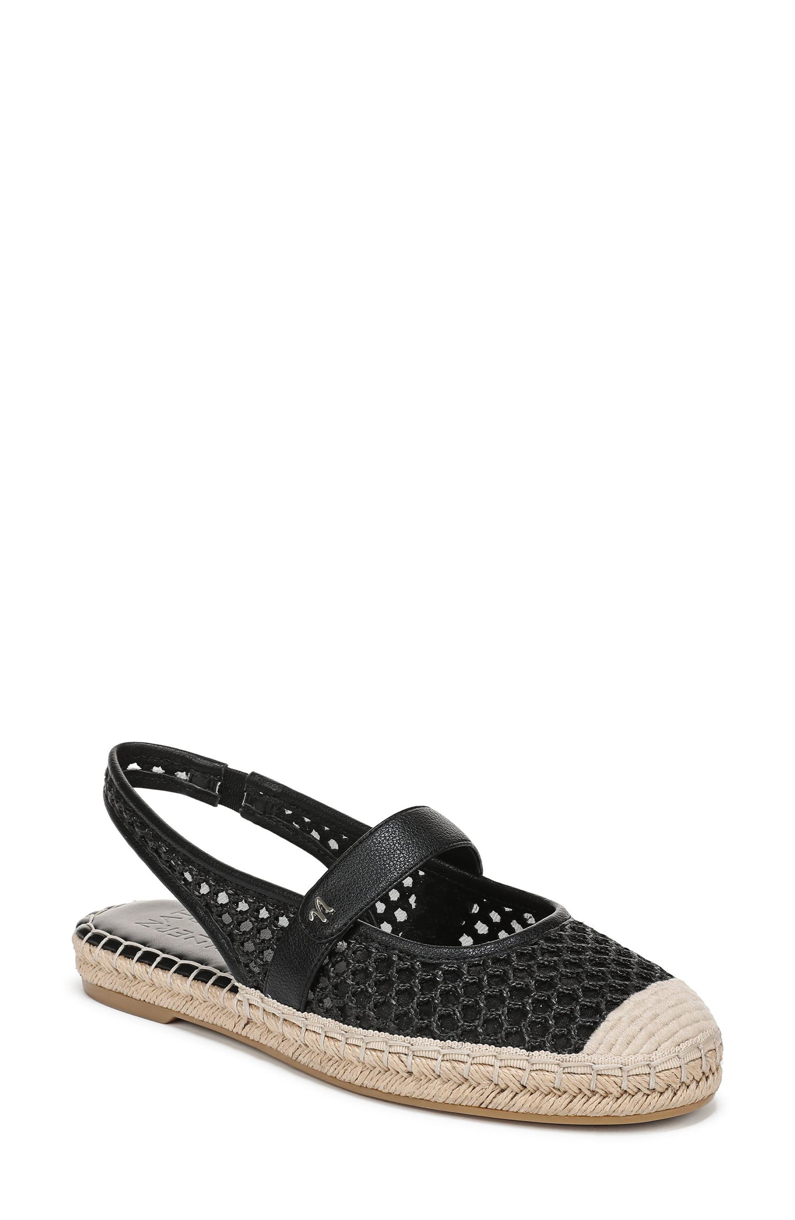 Naturalizer Jolie Slingback Espadrille Flat, Main, color, Black