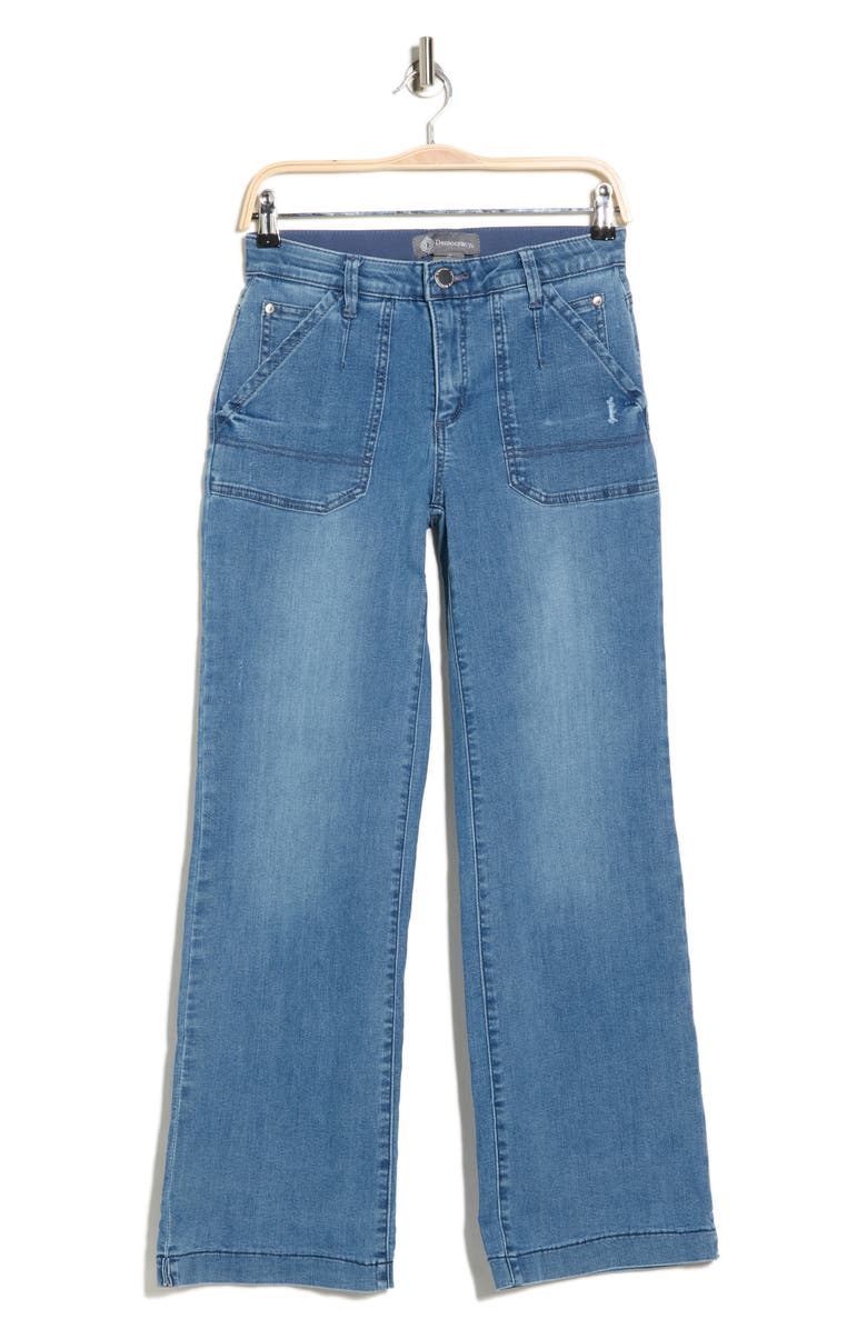 Democracy Porkchop Wide Leg Jeans, Alternate, color, Blue Vintage