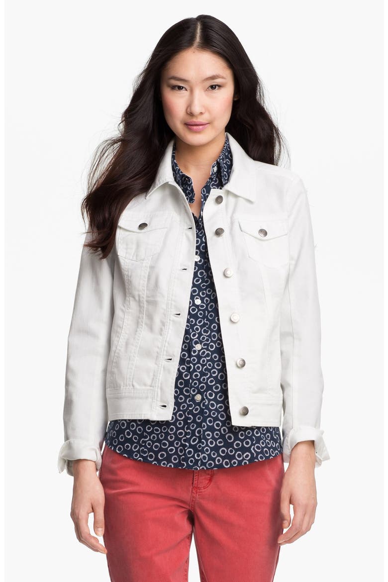 Modern Denim Jacket, Main, color, WHITE