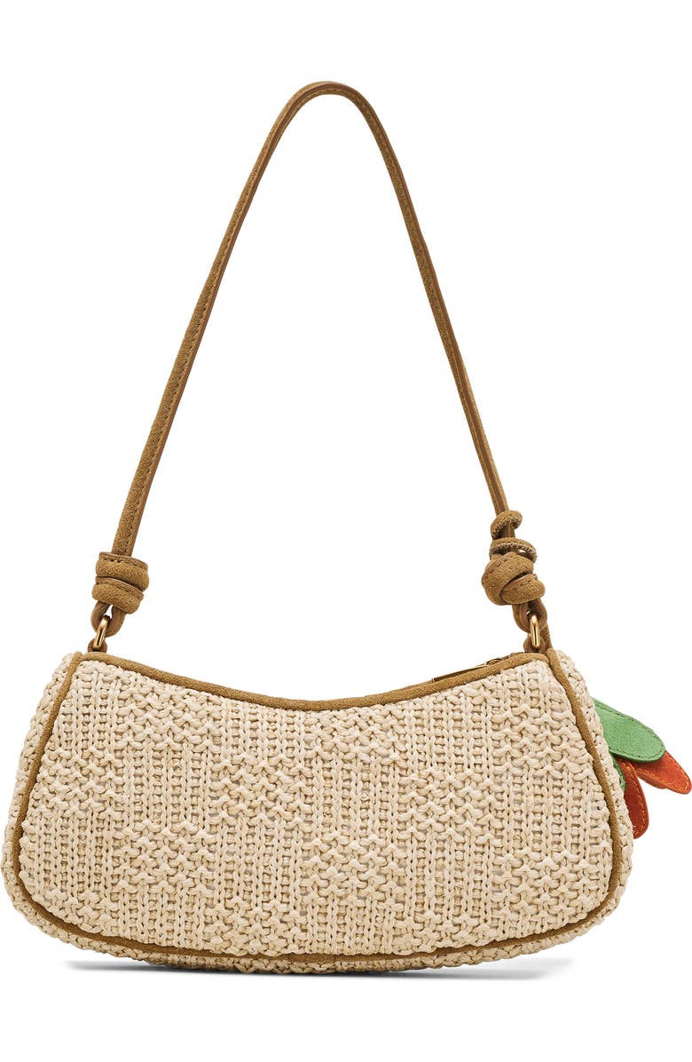 Marc Jacobs The Faux Raffia Shoulder Bag, Alternate, color, Natural