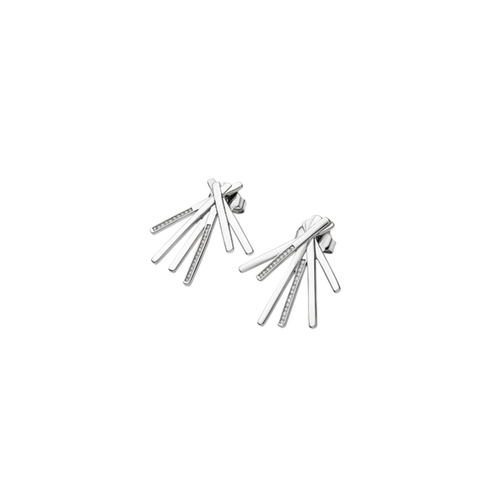 Lucy Quartermaine Fan Key Studs In Sterling Silver