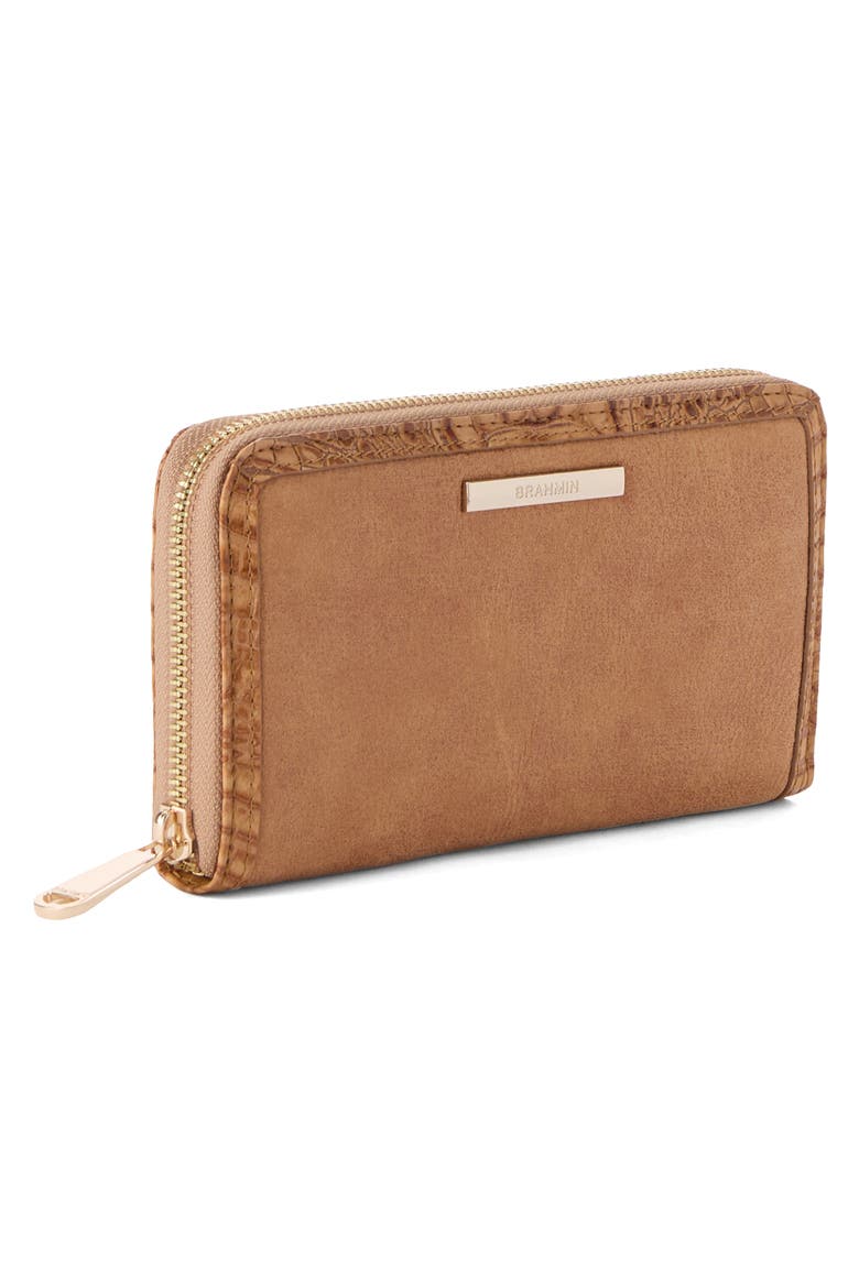 Suri Leather Zip Wallet, Alternate, color, TAN