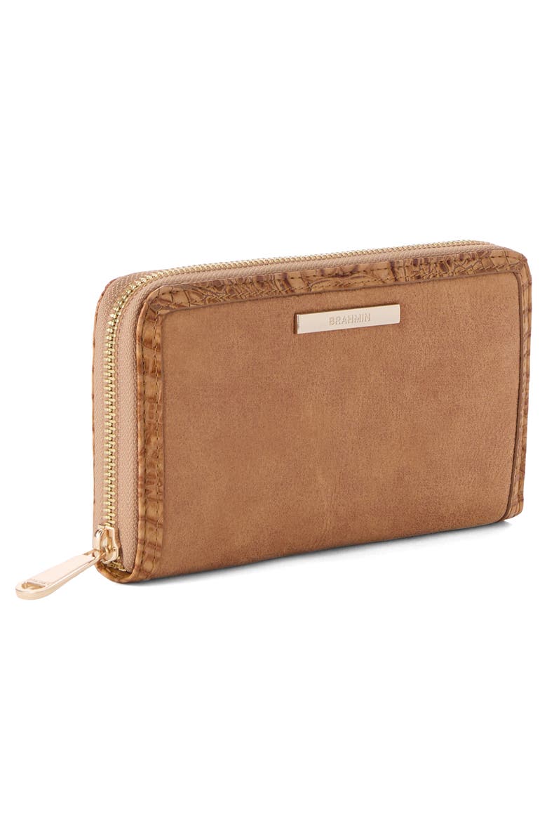 Brahmin Suri Leather Zip Wallet, Alternate, color, Tan