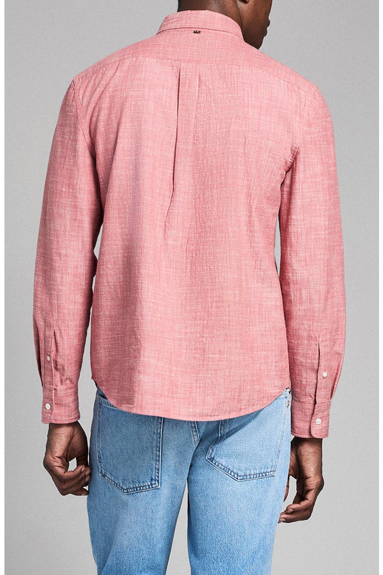 Slub Cotton MSL Button-Up Shirt, Alternate, color, WASHED UMBER