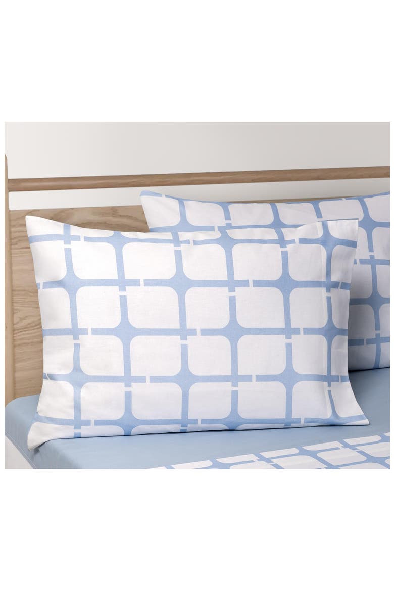 Geo Turkish Cotton Pillowcases, Alternate, color, BLUE