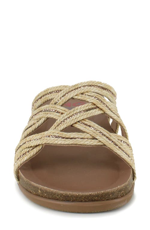 National Comfort Pontevedra Slide Sandal In Natural Fabric