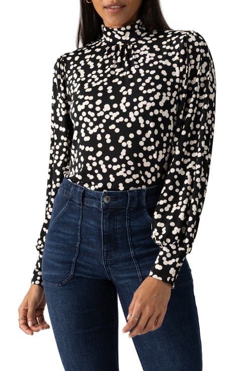 On the Spot Mock Neck Top