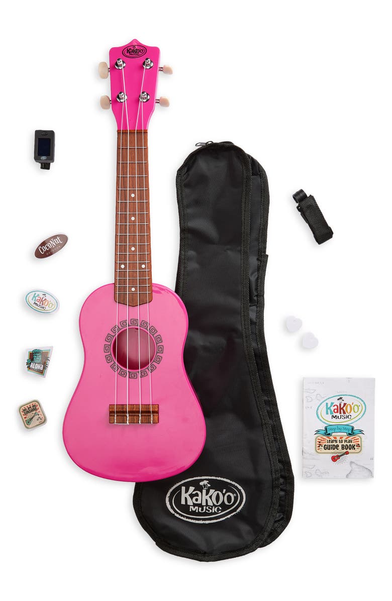KaKo'o Music Kids' Soprano Ukulele Set, Main, color, Pink
