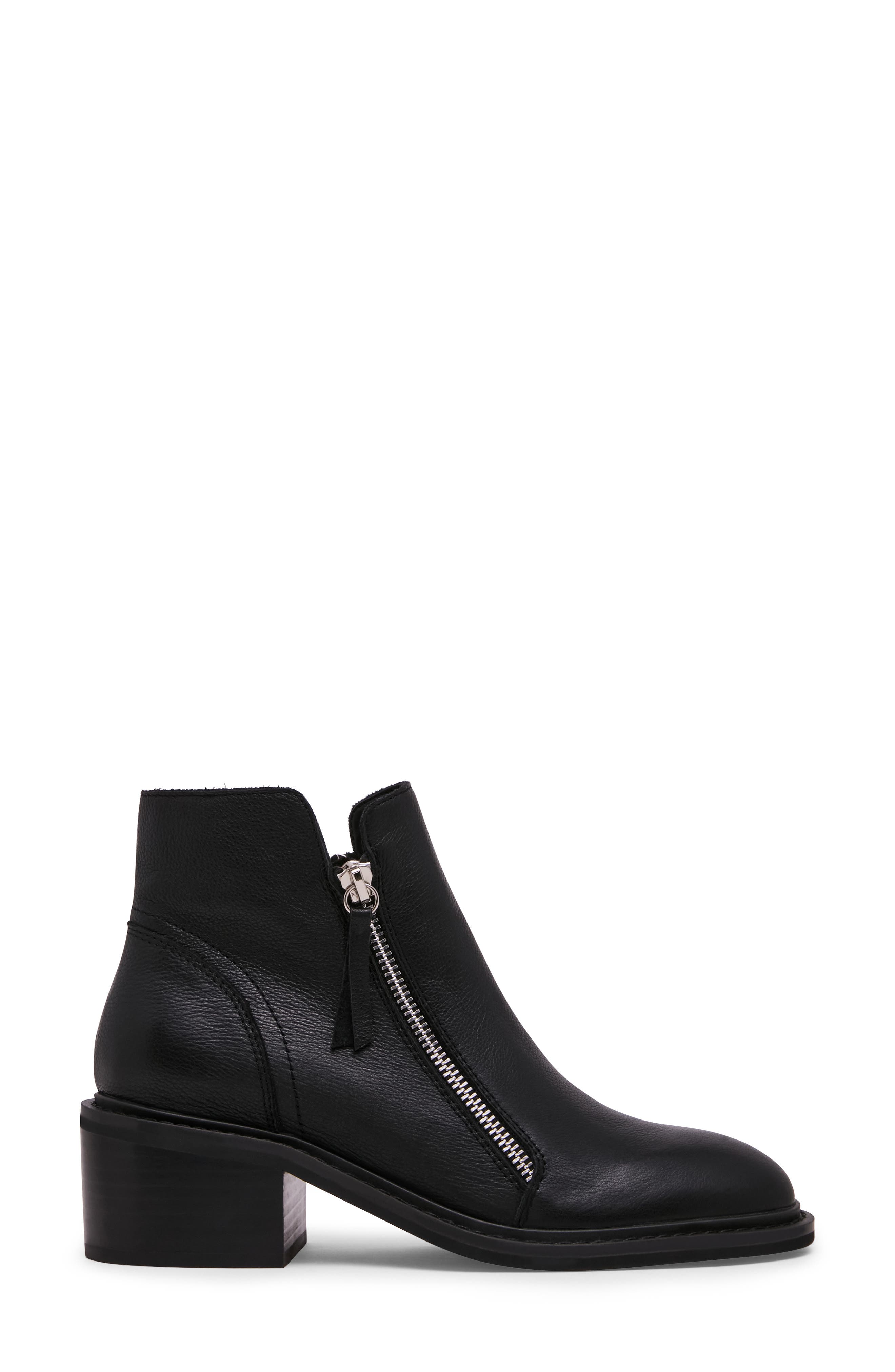 Lilani Waterproof Block Heel Bootie, Alternate, color, BLACK LEATHER