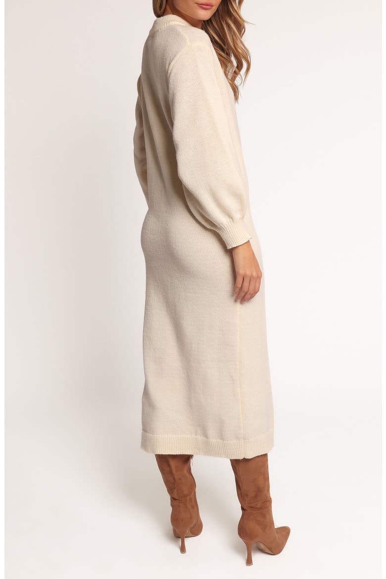 Odile Long Sleeve Maxi Sweater Dress, Alternate, color, LIGHT TAN