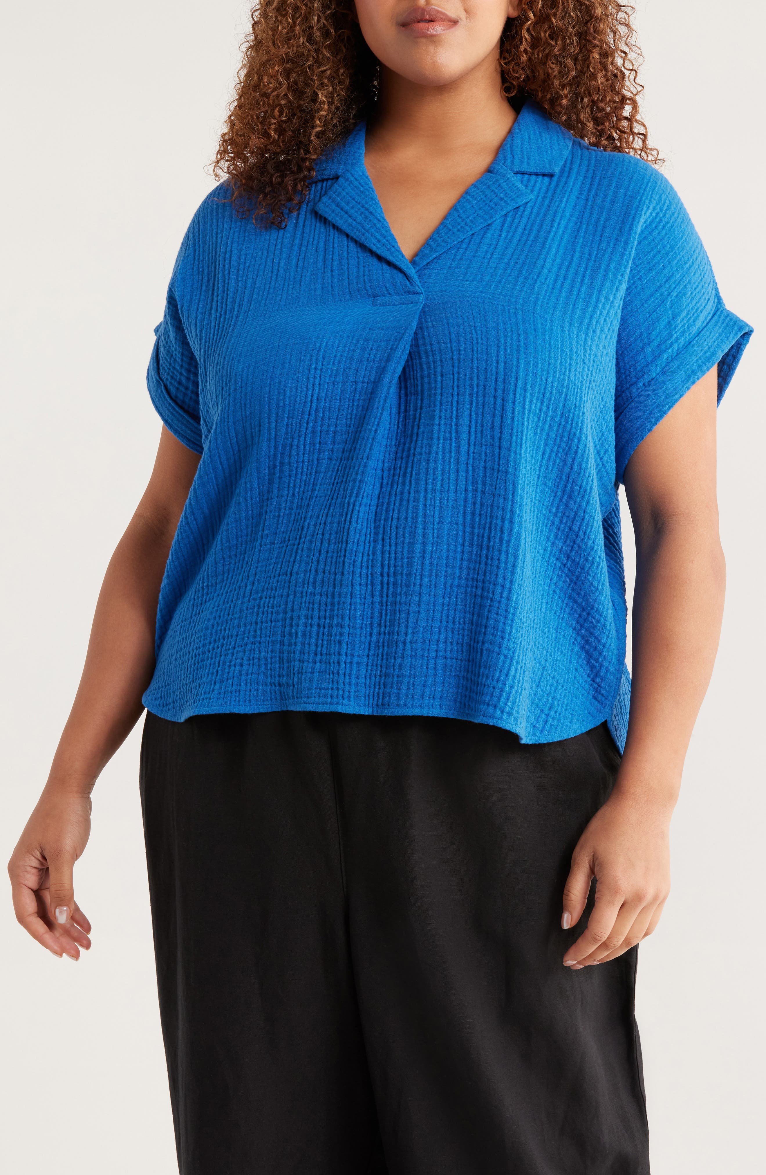 Eileen Fisher Organic Cotton Gauze Top