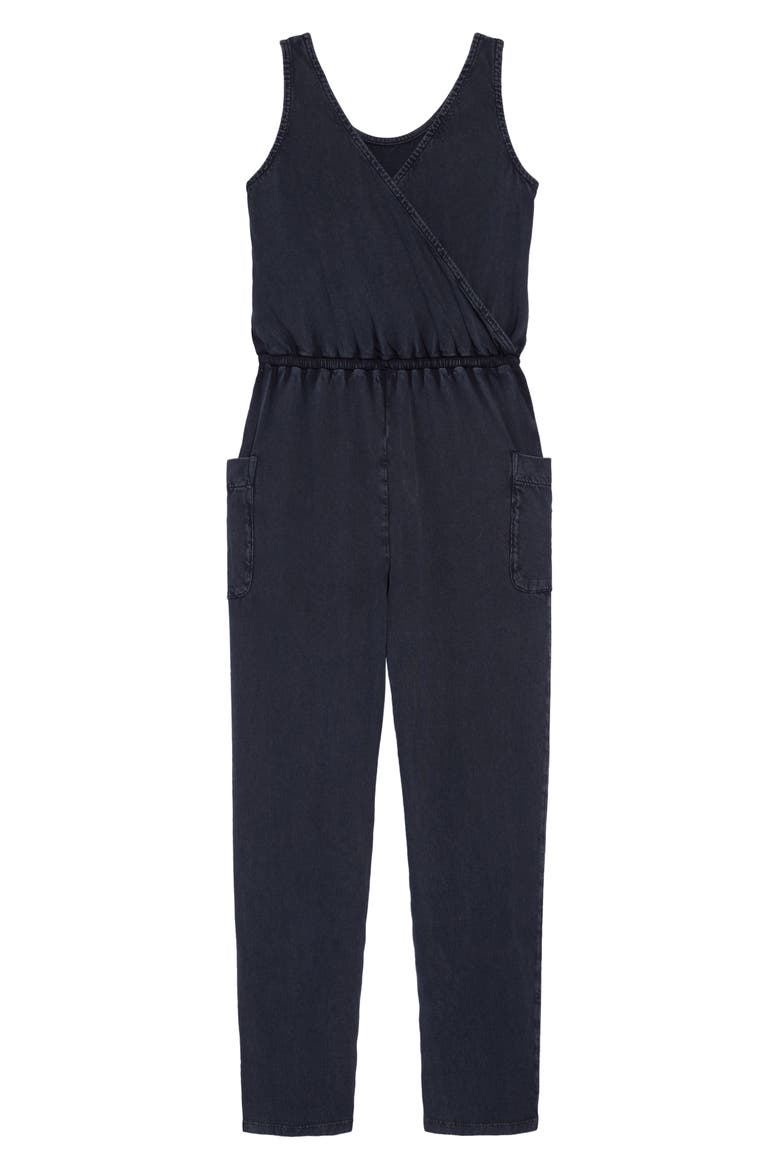 Kids' Cross Back Jumpsuit, Alternate, color, BLACK