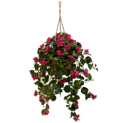 Bougainvillea Artificial Hanging Basket