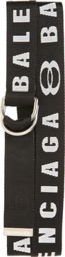 Balenciaga Logo D-Ring Belt