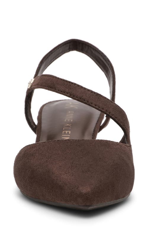 Anne Klein Iman Pointed Toe Slingback Pump In Brown