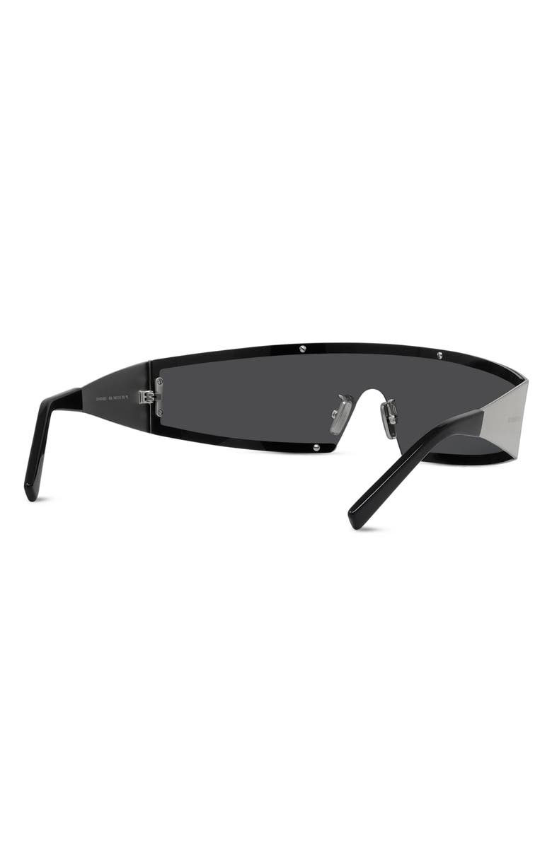 Givenchy Square Mask Sunglasses, Alternate, color, Shiny Palladium / Smoke