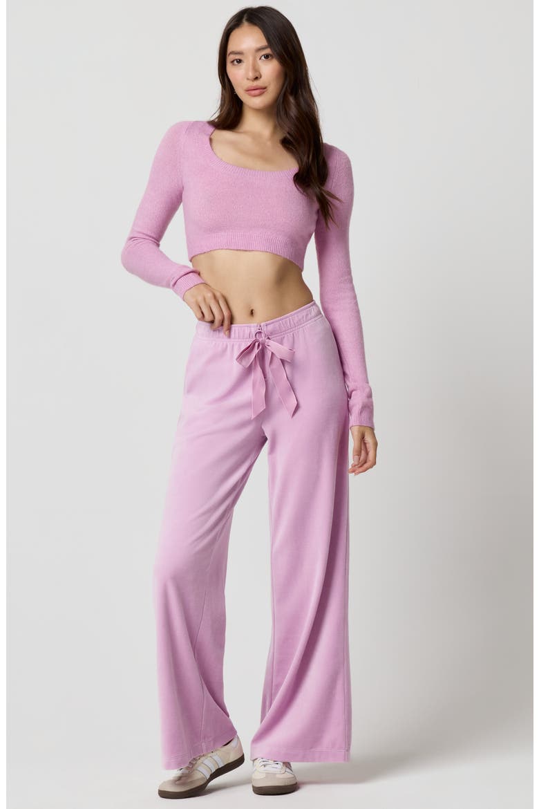 Tie Back Bow Pullover, Alternate, color, MAUVE MIST