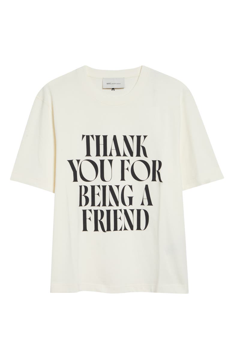 AMI PARIS Boxy Cotton Graphic T-Shirt, Main, color, Blanc Creme