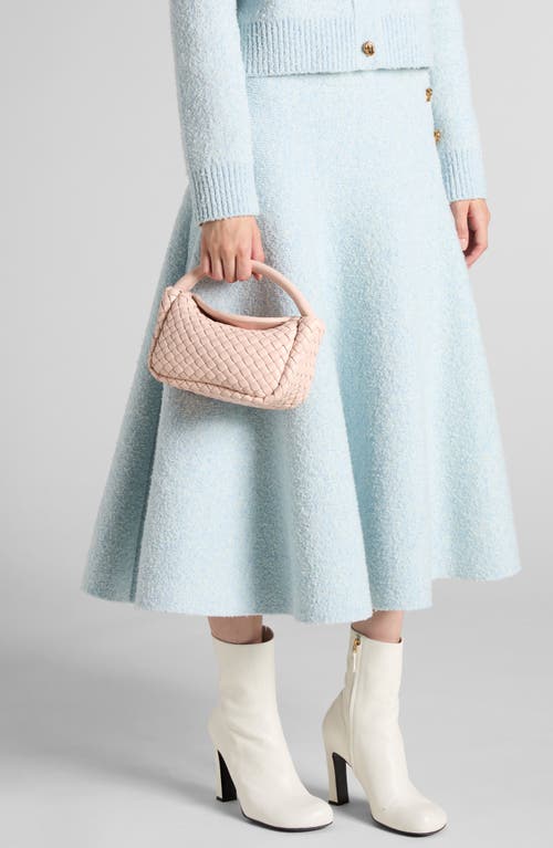 Bottega Veneta Mini Lambskin Cobble Top-handle Bag In Cameo-muse Brass