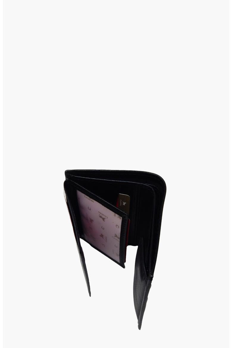Gentleman Trifold Leather Wallet 522, Alternate, color, Black
