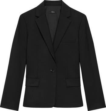 Theory Women’s orders Size 10 Black Wool Gabe B Tailored Single Button Blazer Jacket