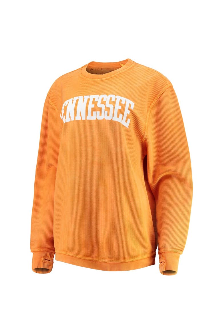Women's Pressbox Tennessee Orange Tennessee Volunteers Comfy Cord Vintage Wash Basic Arch Pullover Sweatshirt, Alternate, color, Tennessee Orange