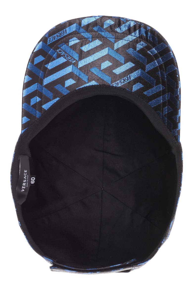 3D Greek Key Logo Baseball Cap, Alternate, color, NAVY BLUE BLACK