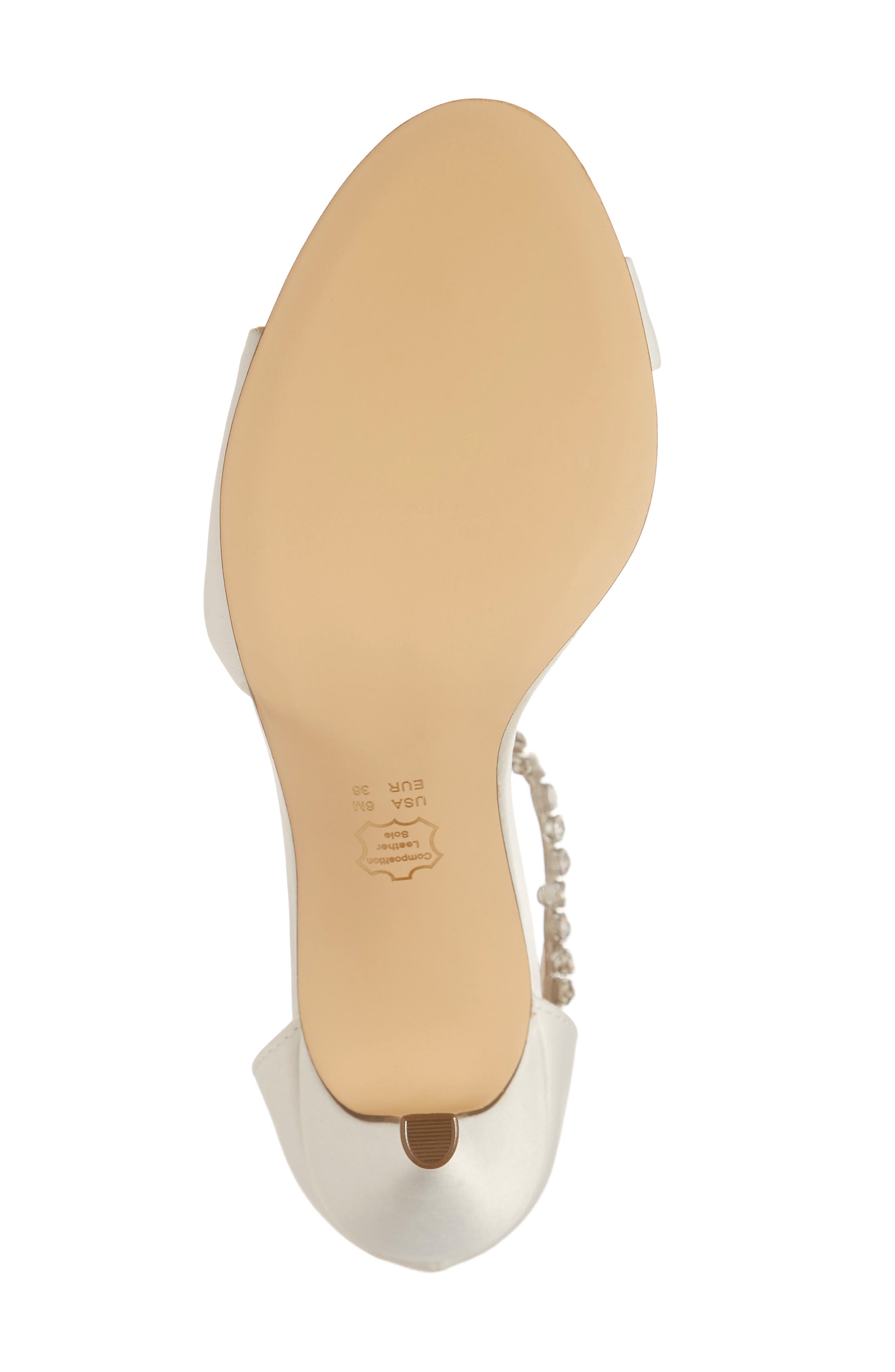 Vera Embellished Ankle Strap Sandal, Alternate, color, IVORY SATIN