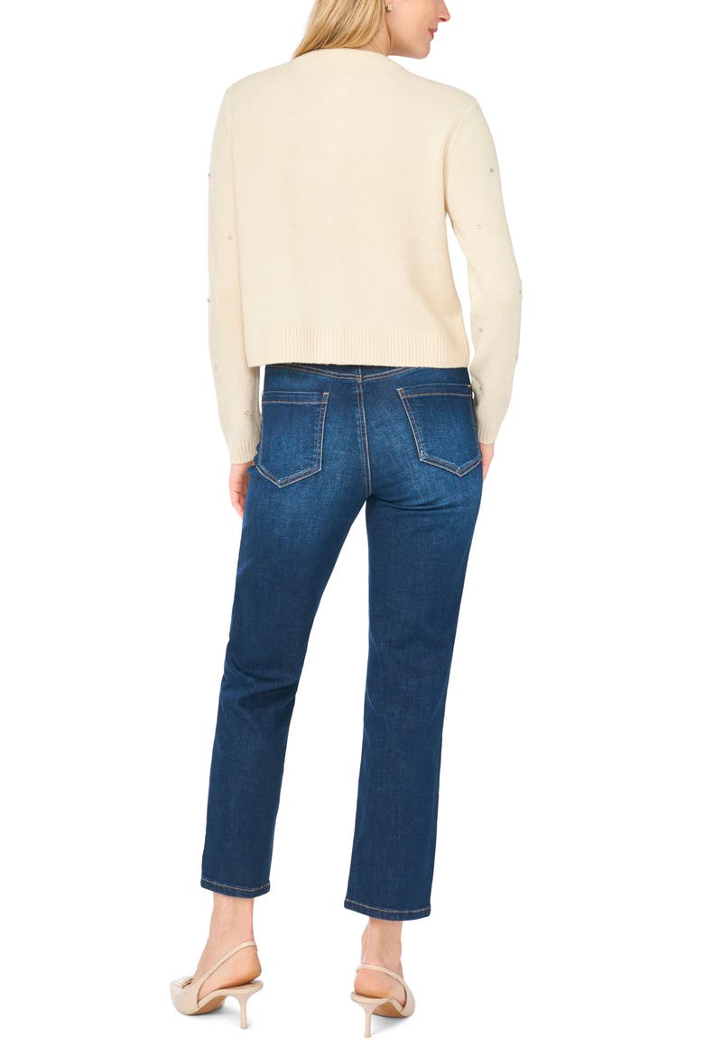 Scattered Embellished Cardigan, Alternate, color, BIRCH