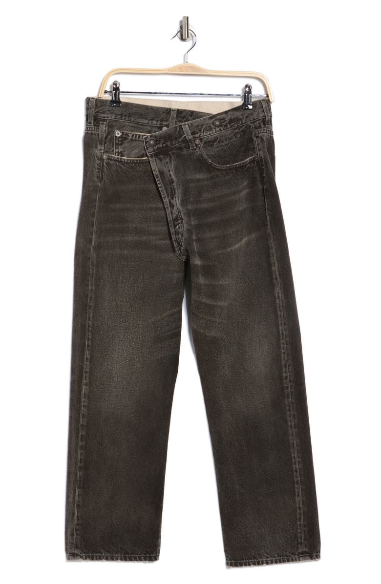 R13 Crossover Straight Leg Jeans, Alternate, color, Mud Grey