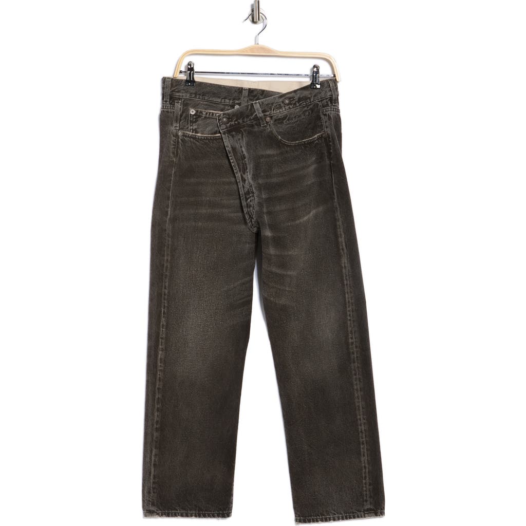 R13 Crossover Straight Leg Jeans In Black